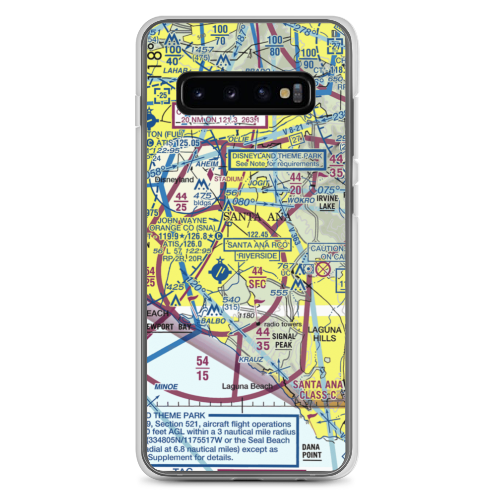 MCAS Tustin (NTK) VFR Sectional Samsung Case Samsung Galaxy S10+ model shown