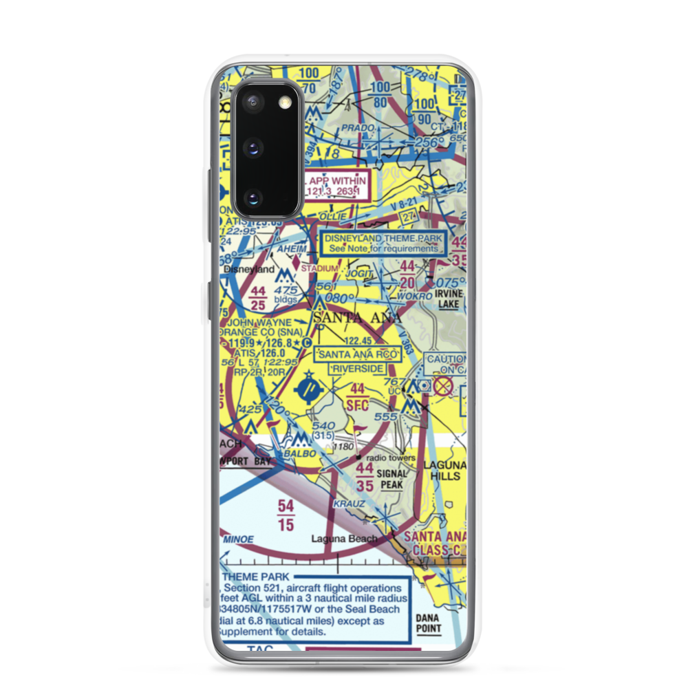 MCAS Tustin (NTK) VFR Sectional Samsung Case Samsung Galaxy S20 model shown
