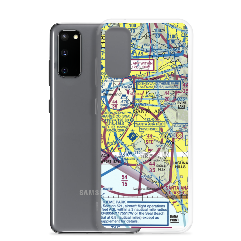 MCAS Tustin (NTK) VFR Sectional Samsung Case Samsung Galaxy S20 model shown