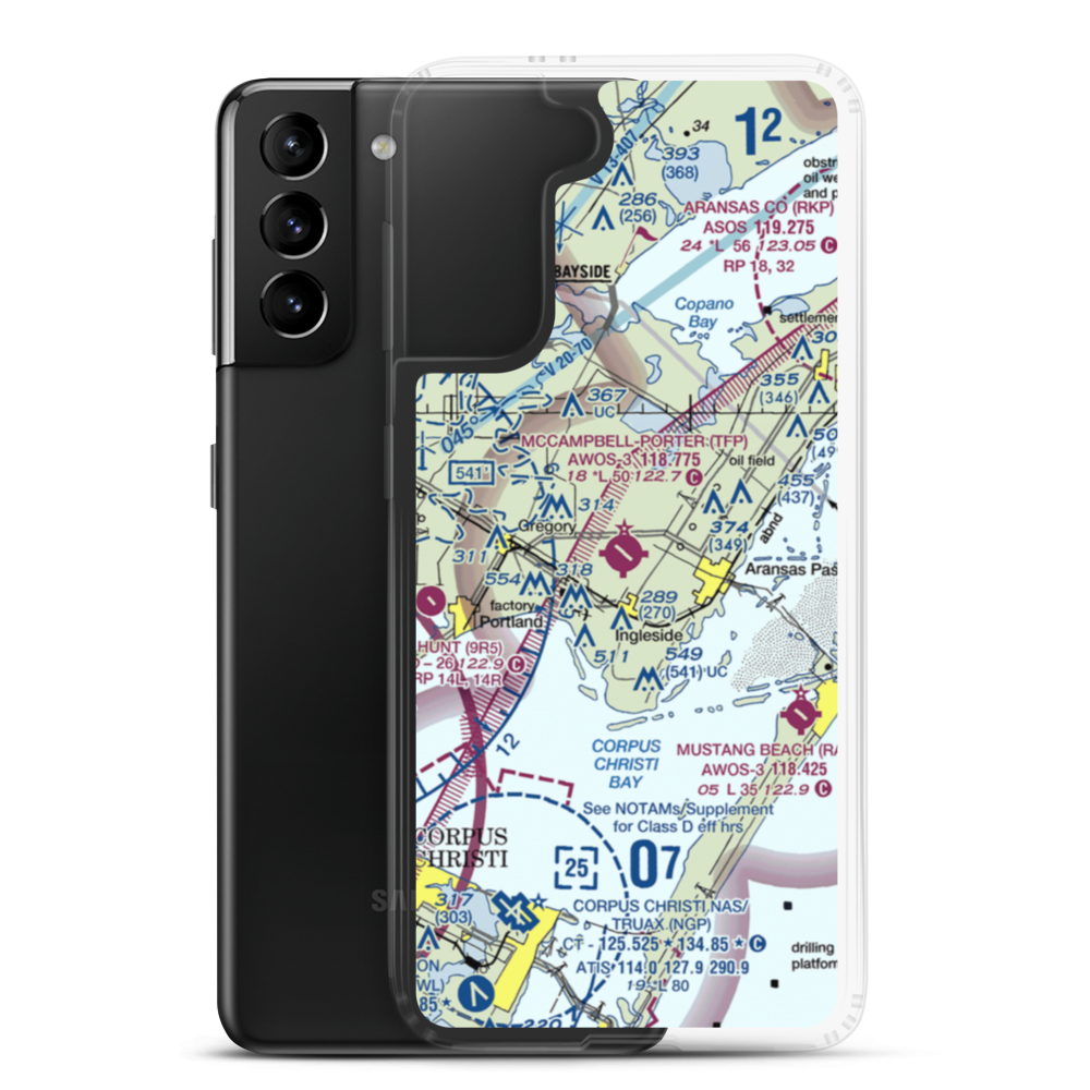 McCampbell-Porter Airport (TFP) VFR Sectional Samsung Case Samsung Galaxy S21 Plus model shown