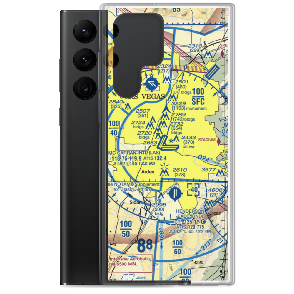 McCarran International Airport (LAS) VFR Sectional Samsung Case Samsung Galaxy S22 Ultra model shown