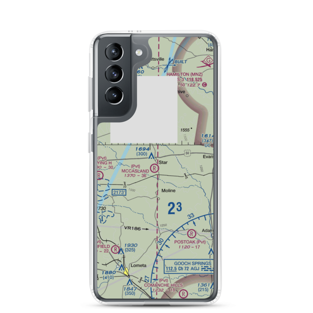 McCasland Ranch Airport (49XS) VFR Sectional Samsung Case Samsung Galaxy S21 model shown
