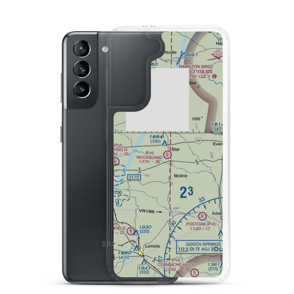 McCasland Ranch Airport (49XS) VFR Sectional Samsung Case Samsung Galaxy S21 model shown