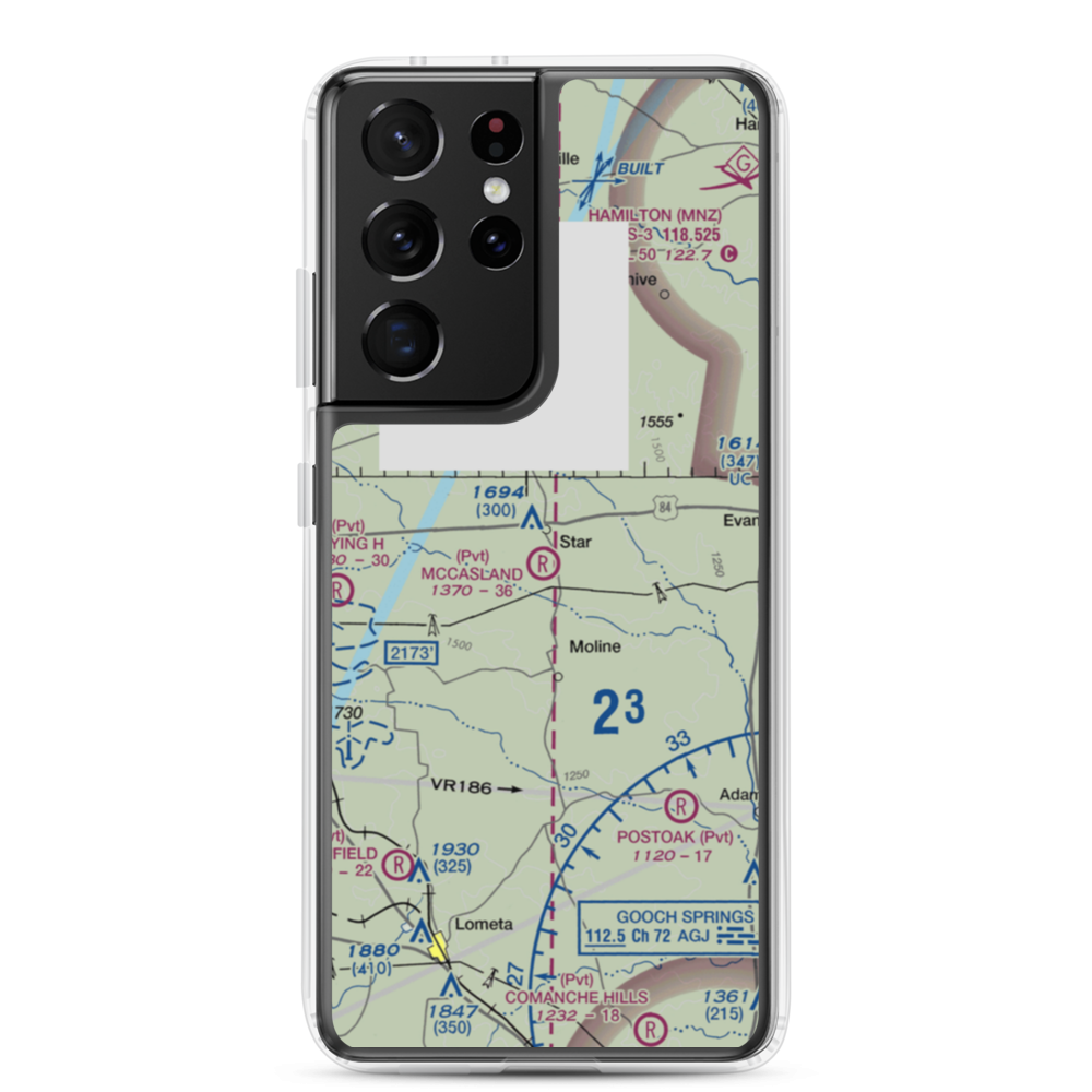 McCasland Ranch Airport (49XS) VFR Sectional Samsung Case Samsung Galaxy S21 Ultra model shown