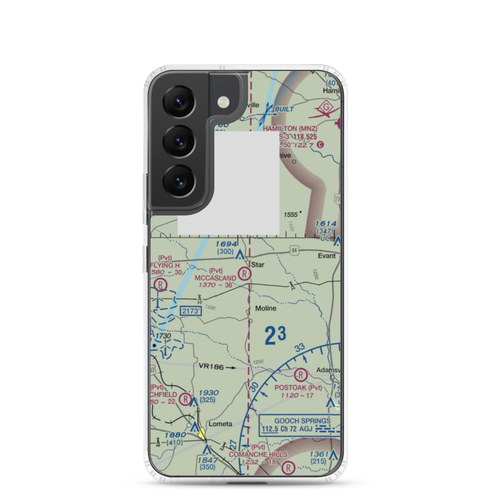 McCasland Ranch Airport (49XS) VFR Sectional Samsung Case Samsung Galaxy S22 model shown