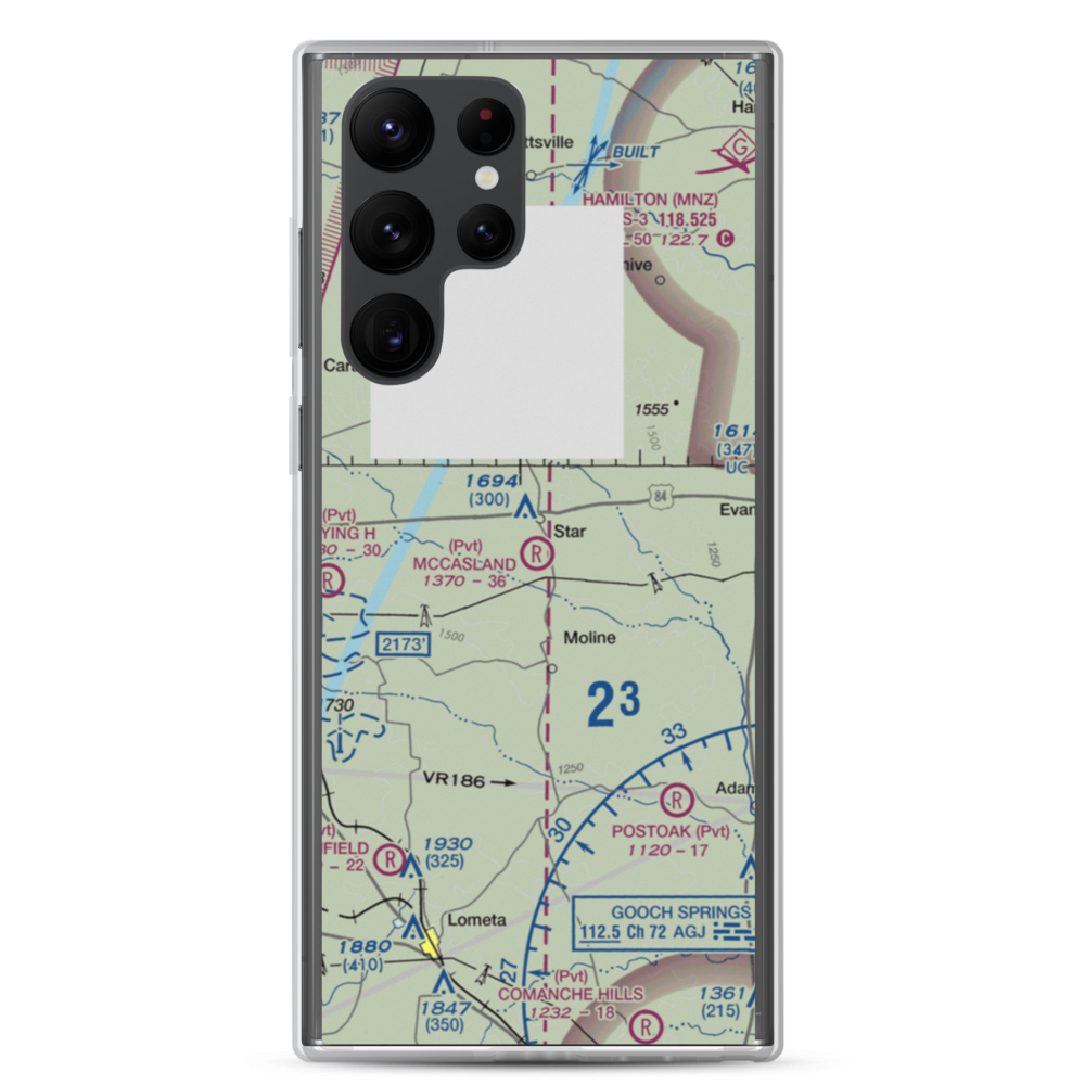 McCasland Ranch Airport (49XS) VFR Sectional Samsung Case Samsung Galaxy S22 Ultra model shown