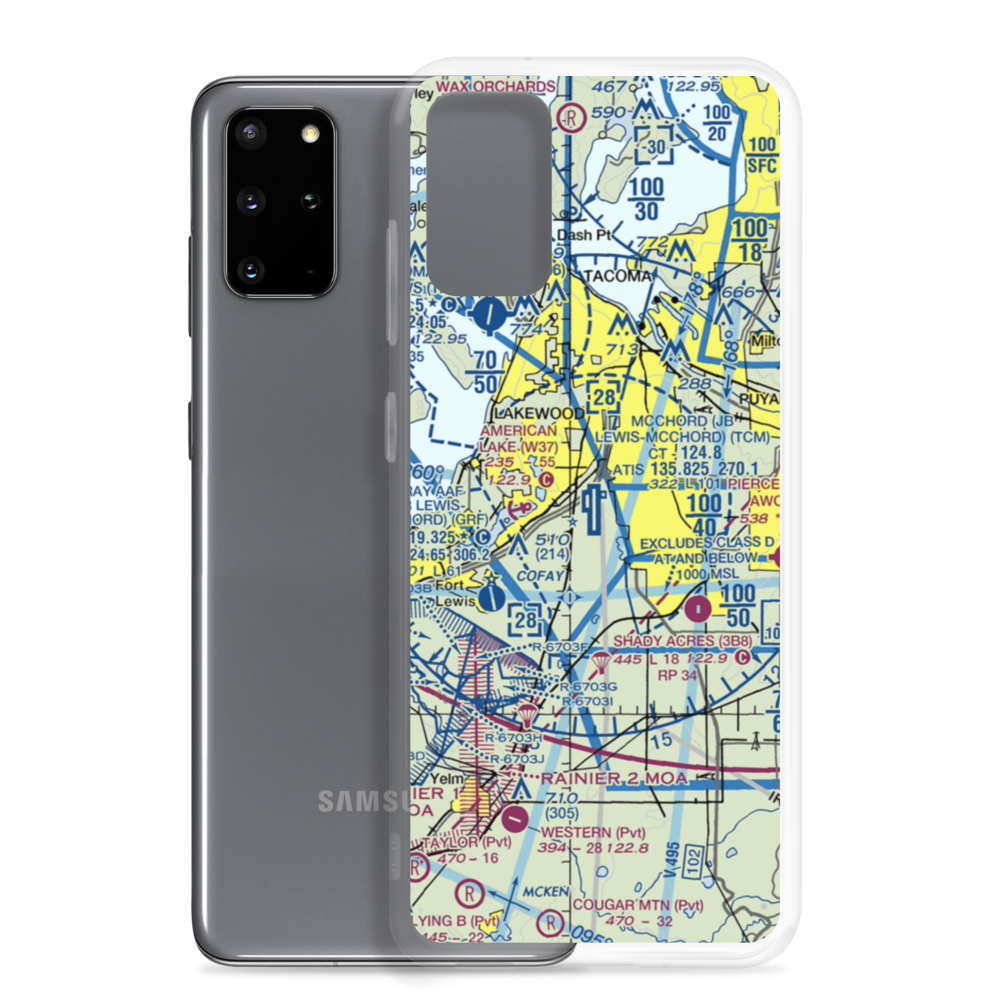 McChord Air Force Base (TCM) VFR Sectional Samsung Case Samsung Galaxy S20 Plus model shown