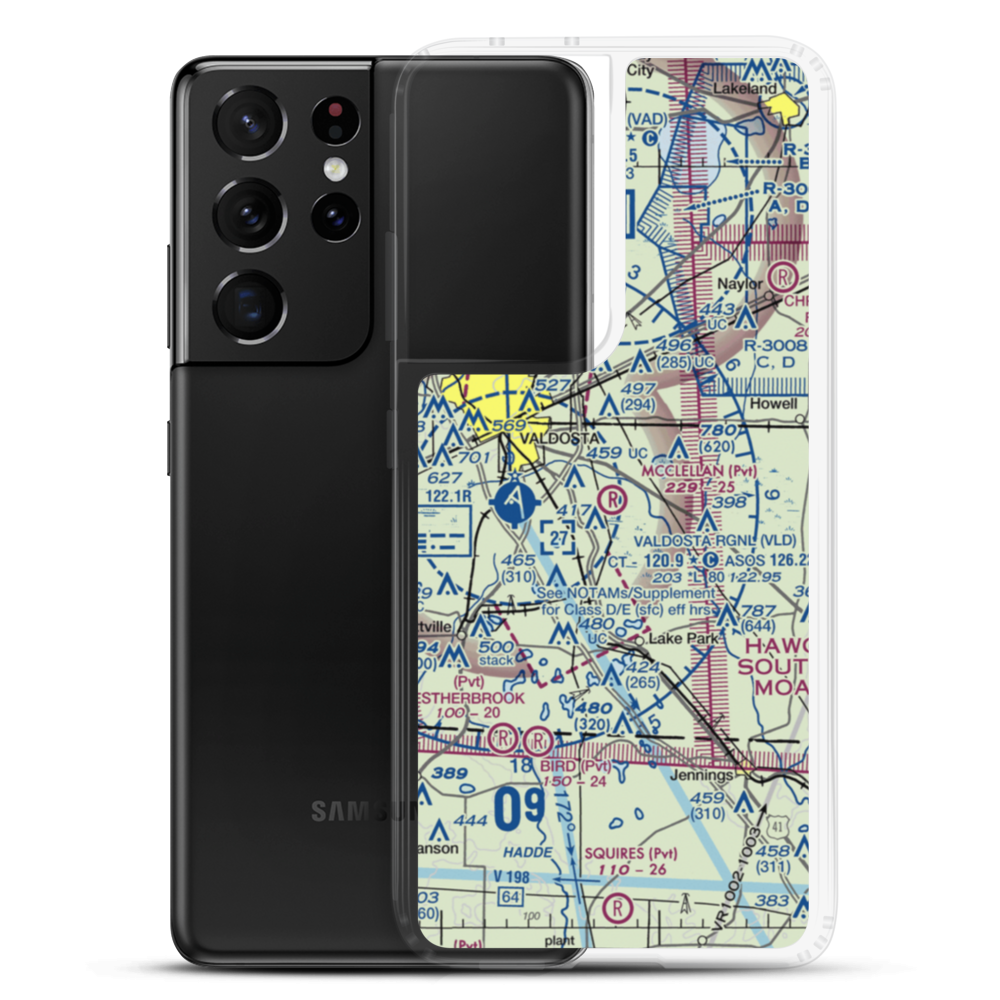 Mcclellan Airport (7GA2) VFR Sectional Samsung Case Samsung Galaxy S21 Ultra model shown