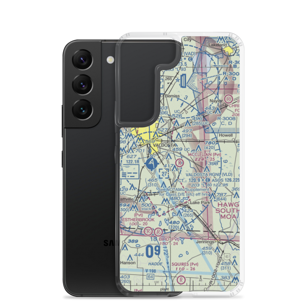 Mcclellan Airport (7GA2) VFR Sectional Samsung Case Samsung Galaxy S22 model shown