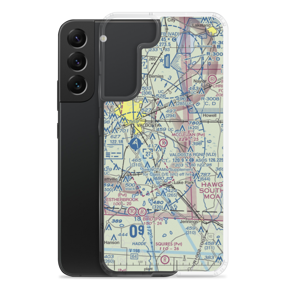 Mcclellan Airport (7GA2) VFR Sectional Samsung Case Samsung Galaxy S22 Plus model shown