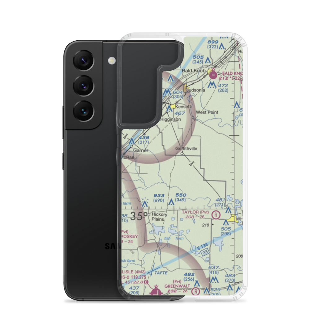 McConnaughhay's Field (KENS) VFR Sectional Samsung Case Samsung Galaxy S22 model shown