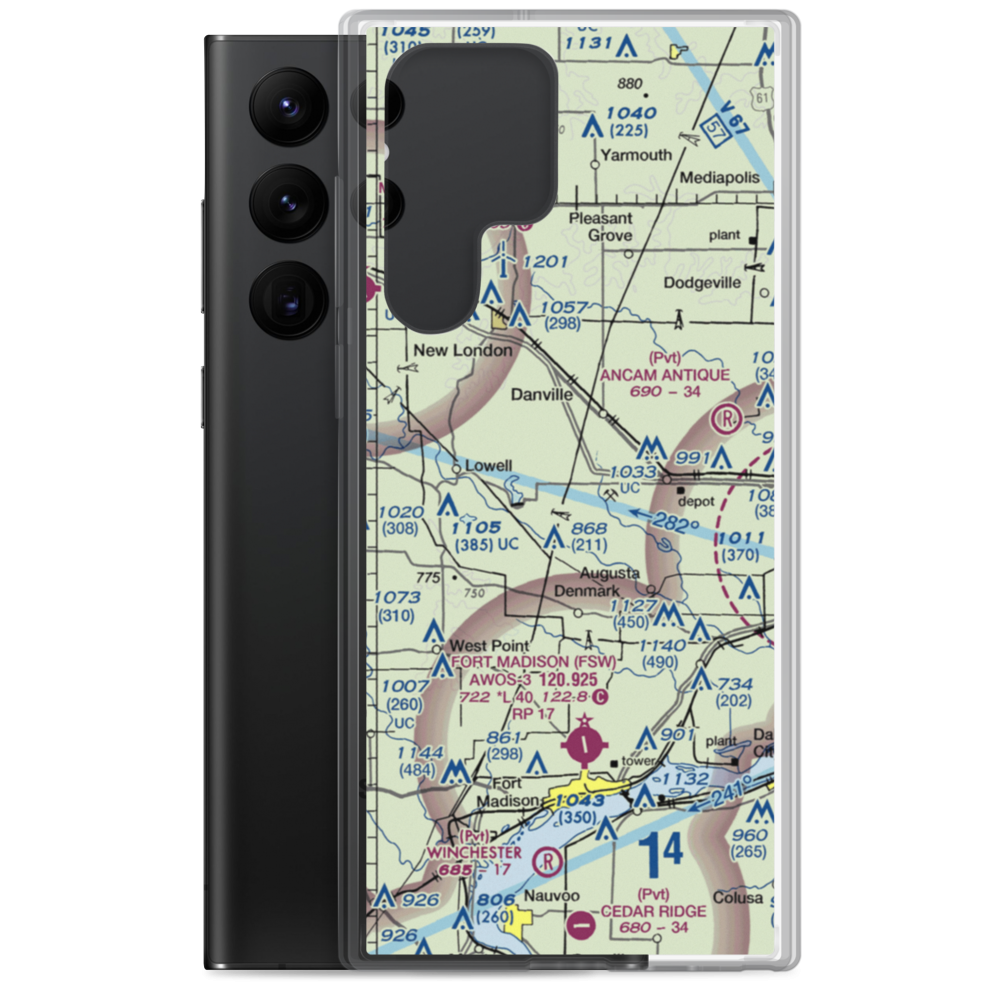 Mccoy Airport (4IA4) VFR Sectional Samsung Case Samsung Galaxy S22 Ultra model shown