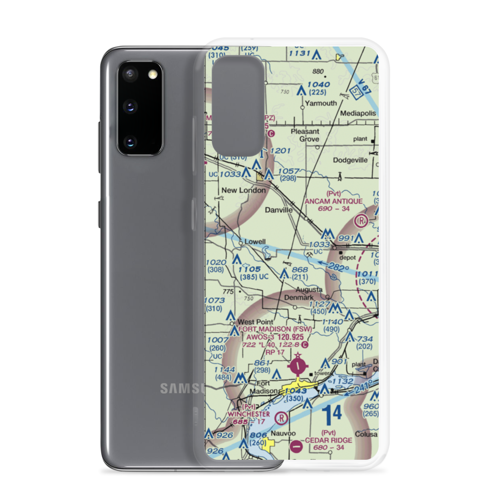 Mccoy Airport (4IA4) VFR Sectional Samsung Case Samsung Galaxy S20 model shown