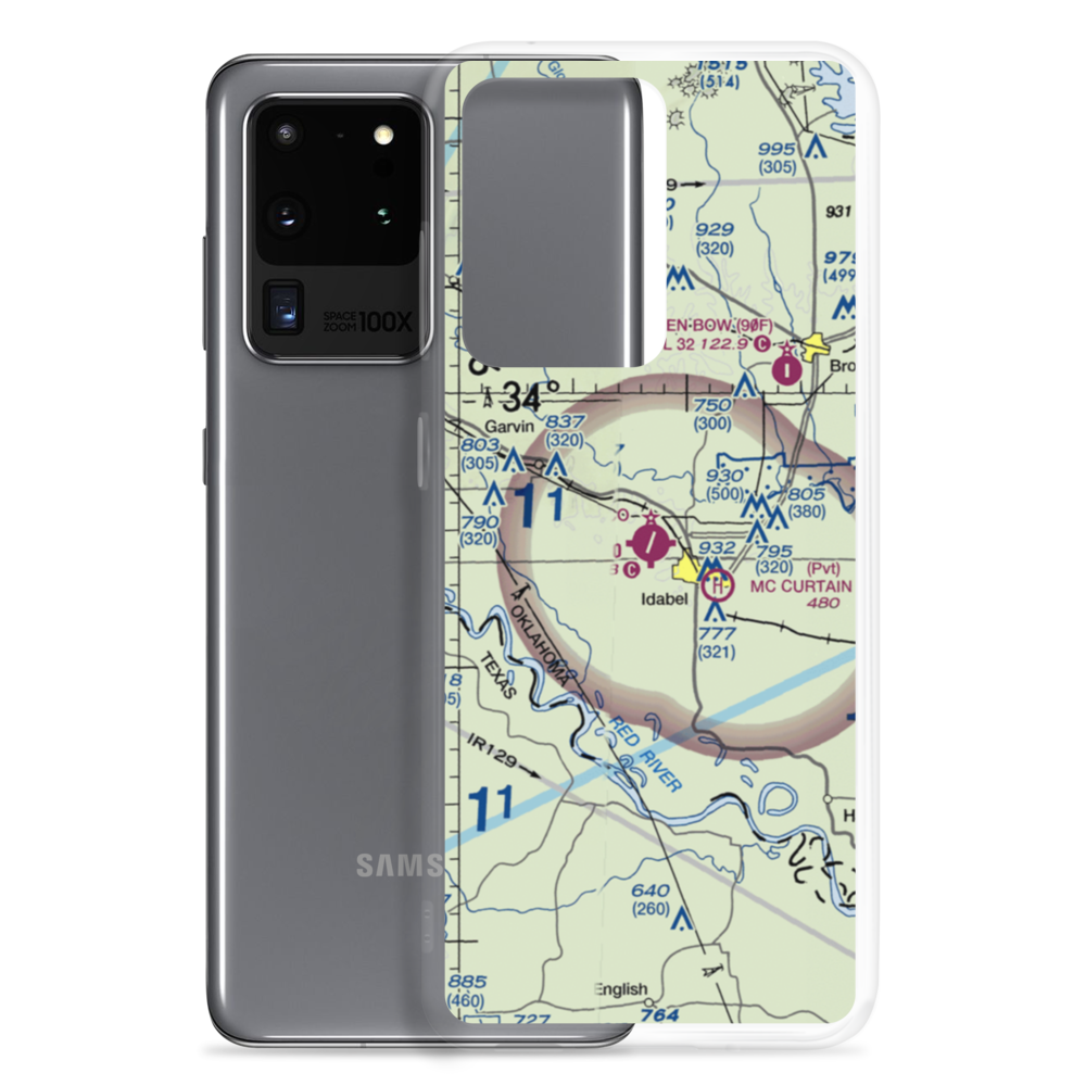 McCurtain County Regional Airport (4O4) VFR Sectional Samsung Case Samsung Galaxy S20 Ultra model shown