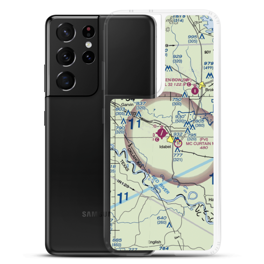 McCurtain County Regional Airport (4O4) VFR Sectional Samsung Case Samsung Galaxy S21 Ultra model shown