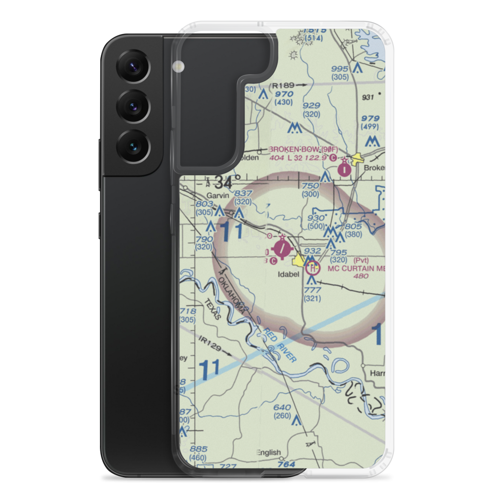 McCurtain County Regional Airport (4O4) VFR Sectional Samsung Case Samsung Galaxy S22 Plus model shown