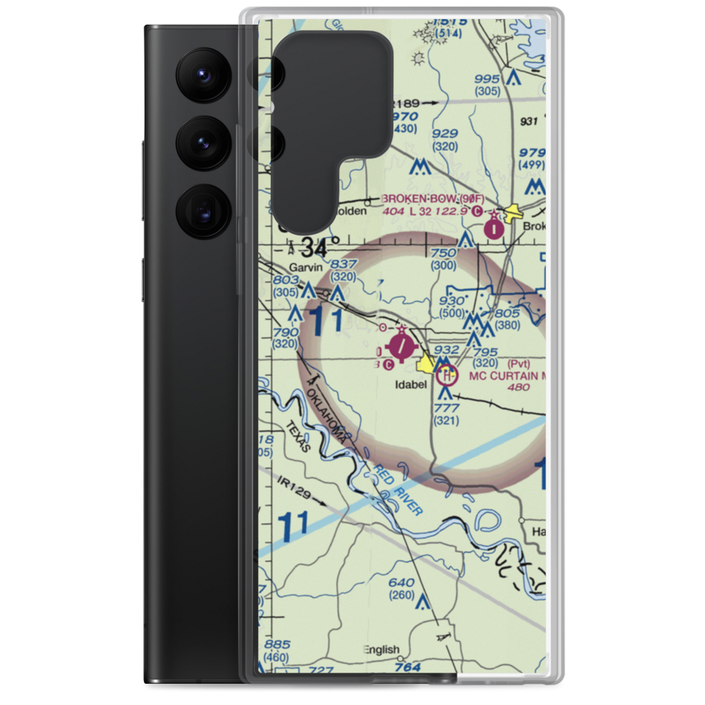 McCurtain County Regional Airport (4O4) VFR Sectional Samsung Case Samsung Galaxy S22 Ultra model shown