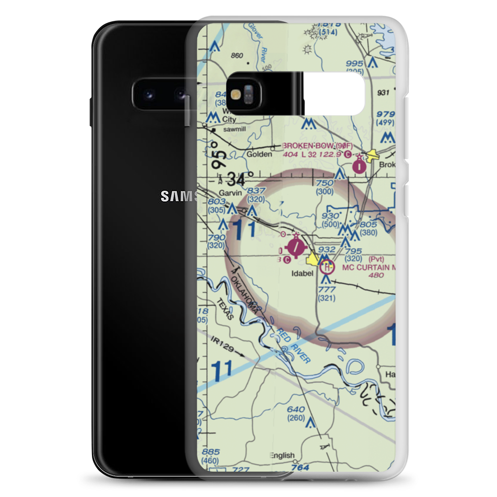 McCurtain County Regional Airport (4O4) VFR Sectional Samsung Case Samsung Galaxy S10+ model shown