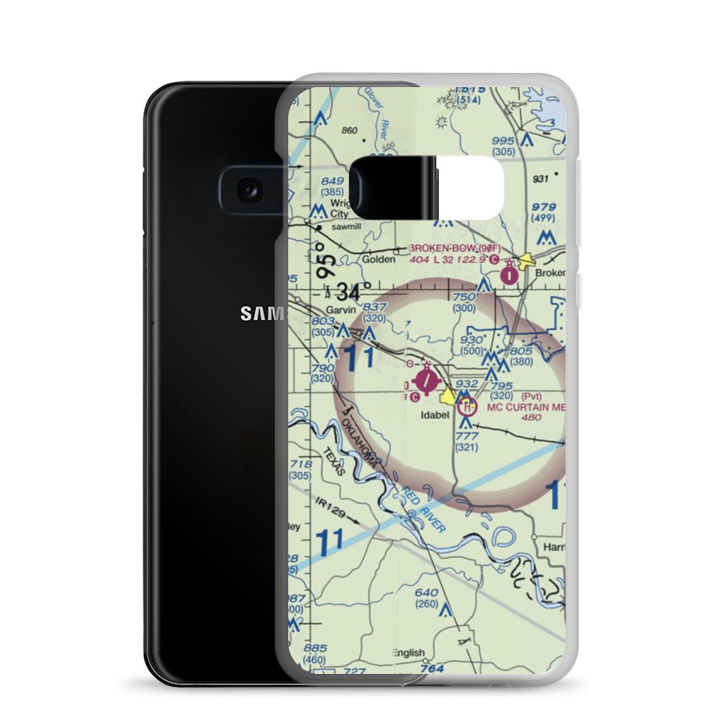 McCurtain County Regional Airport (4O4) VFR Sectional Samsung Case Samsung Galaxy S10e model shown