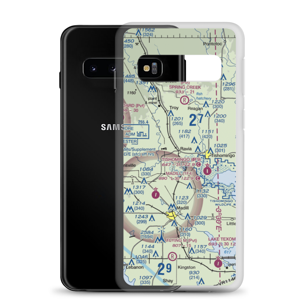 Mcdaniel Aviation Airport (OK28) VFR Sectional Samsung Case Samsung Galaxy S10 model shown