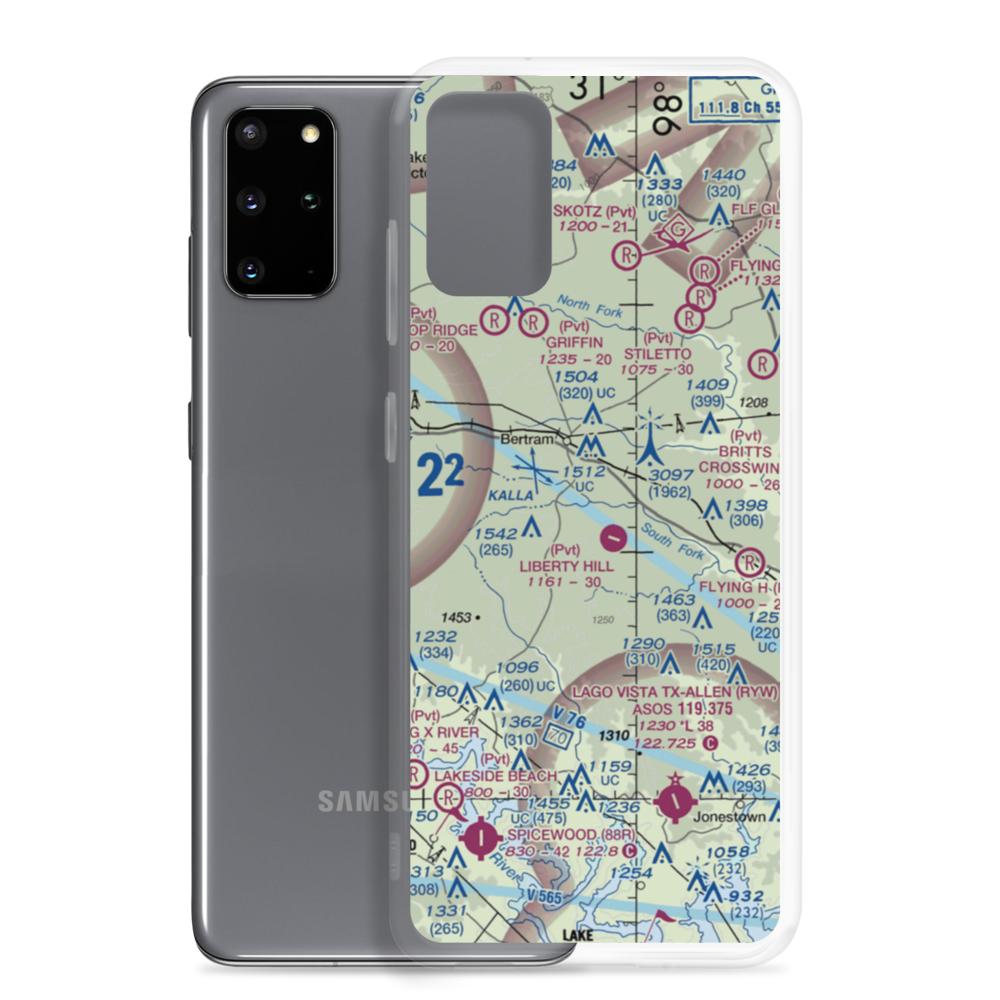 Mcfarlin Ranch Airport (XA12) VFR Sectional Samsung Case Samsung Galaxy S20 Plus model shown