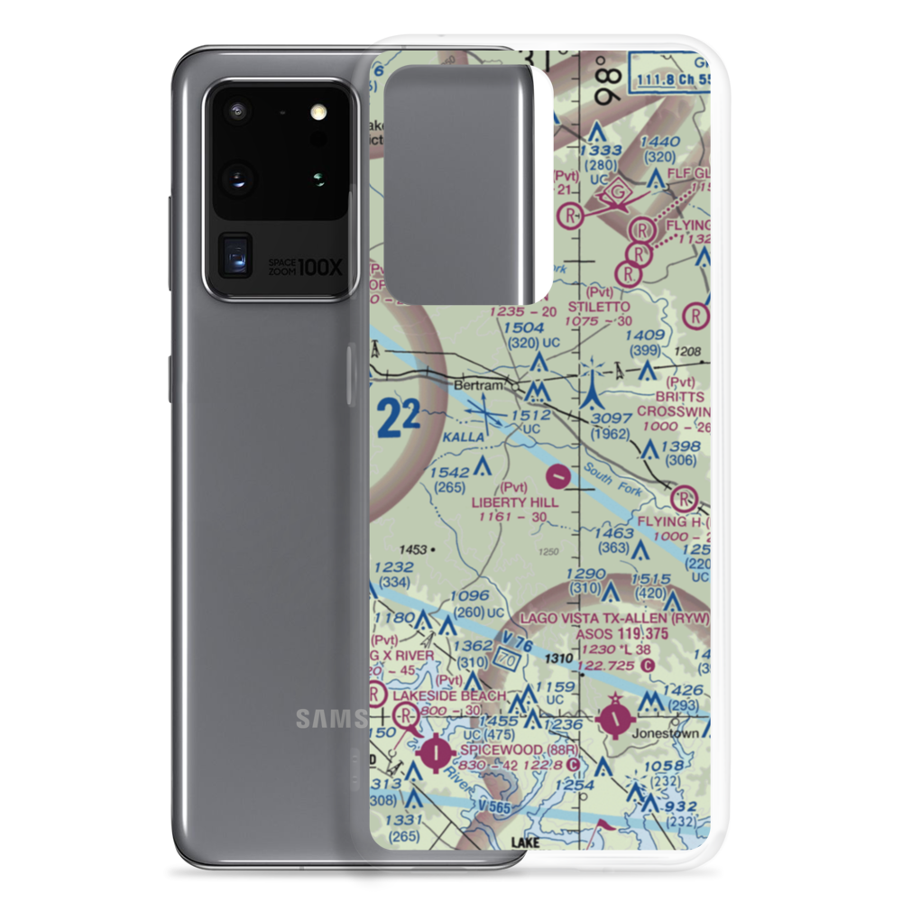 Mcfarlin Ranch Airport (XA12) VFR Sectional Samsung Case Samsung Galaxy S20 Ultra model shown