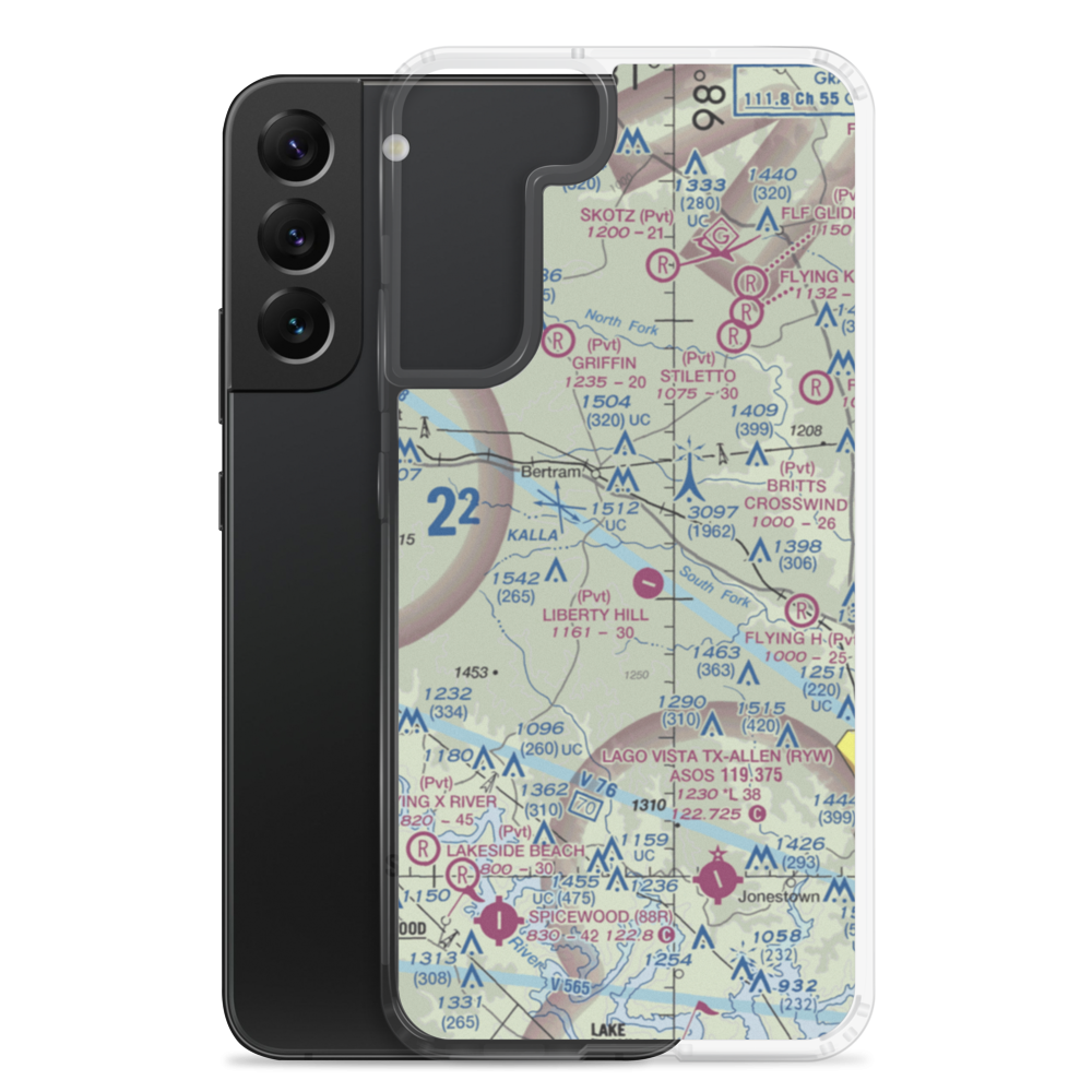 Mcfarlin Ranch Airport (XA12) VFR Sectional Samsung Case Samsung Galaxy S22 Plus model shown