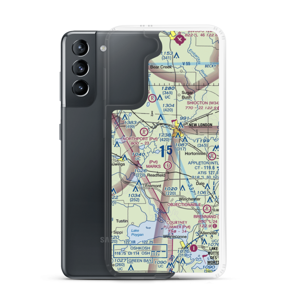Mcfaul Airport (2WN4) VFR Sectional Samsung Case Samsung Galaxy S21 model shown