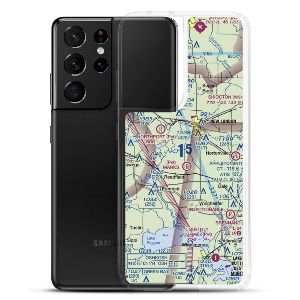 Mcfaul Airport (2WN4) VFR Sectional Samsung Case Samsung Galaxy S21 Ultra model shown