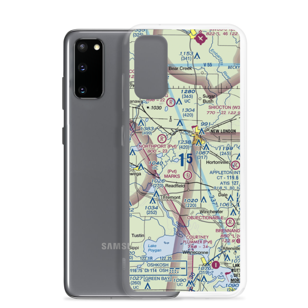 Mcfaul Airport (2WN4) VFR Sectional Samsung Case Samsung Galaxy S20 model shown