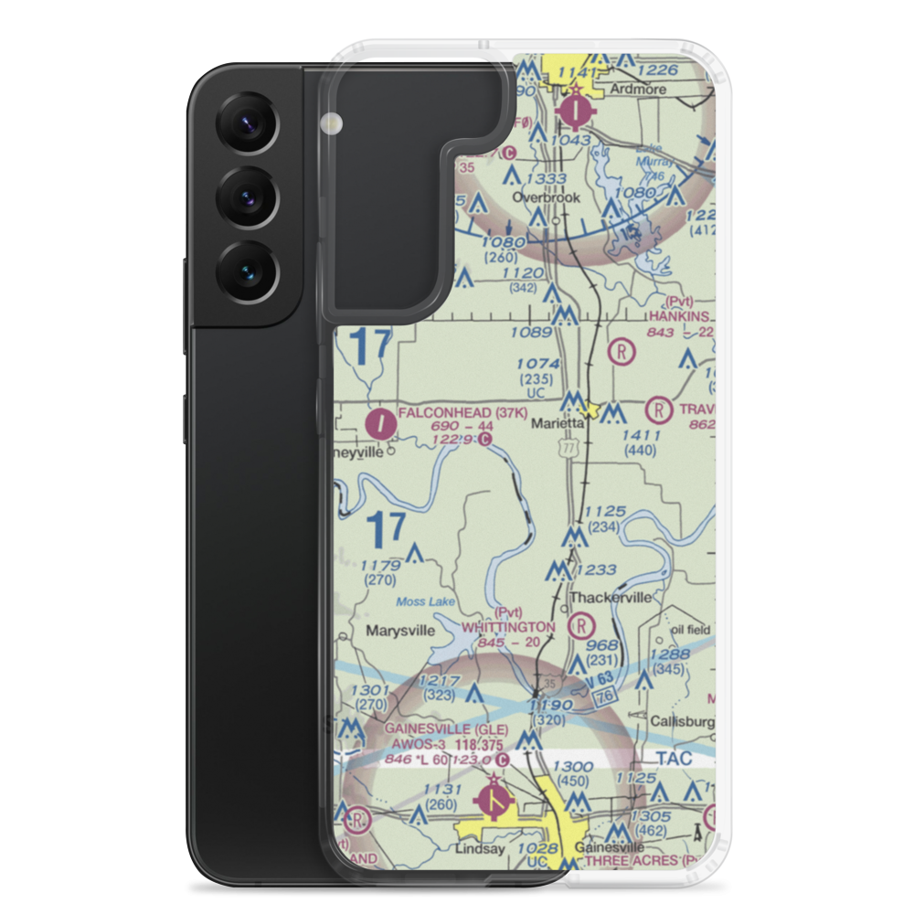 Mcgehee Catfish Restaurant Airport (T40) VFR Sectional Samsung Case Samsung Galaxy S22 Plus model shown
