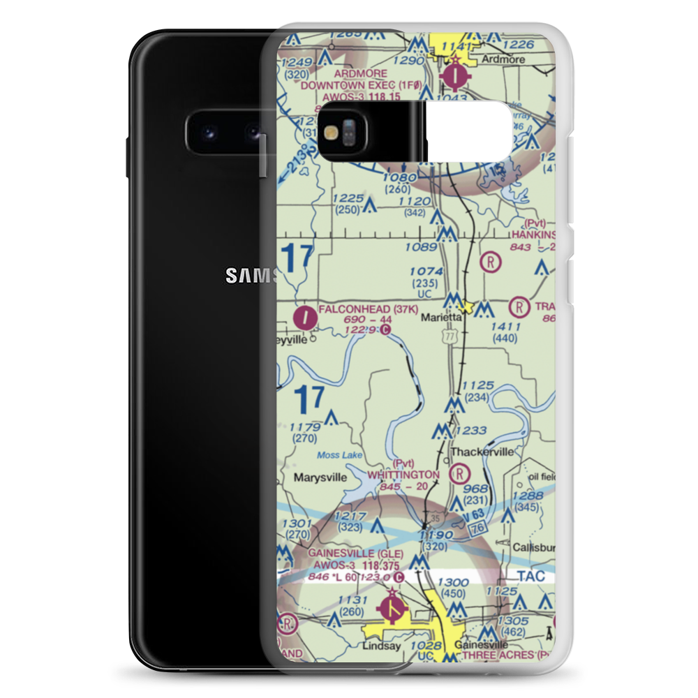 Mcgehee Catfish Restaurant Airport (T40) VFR Sectional Samsung Case Samsung Galaxy S10+ model shown