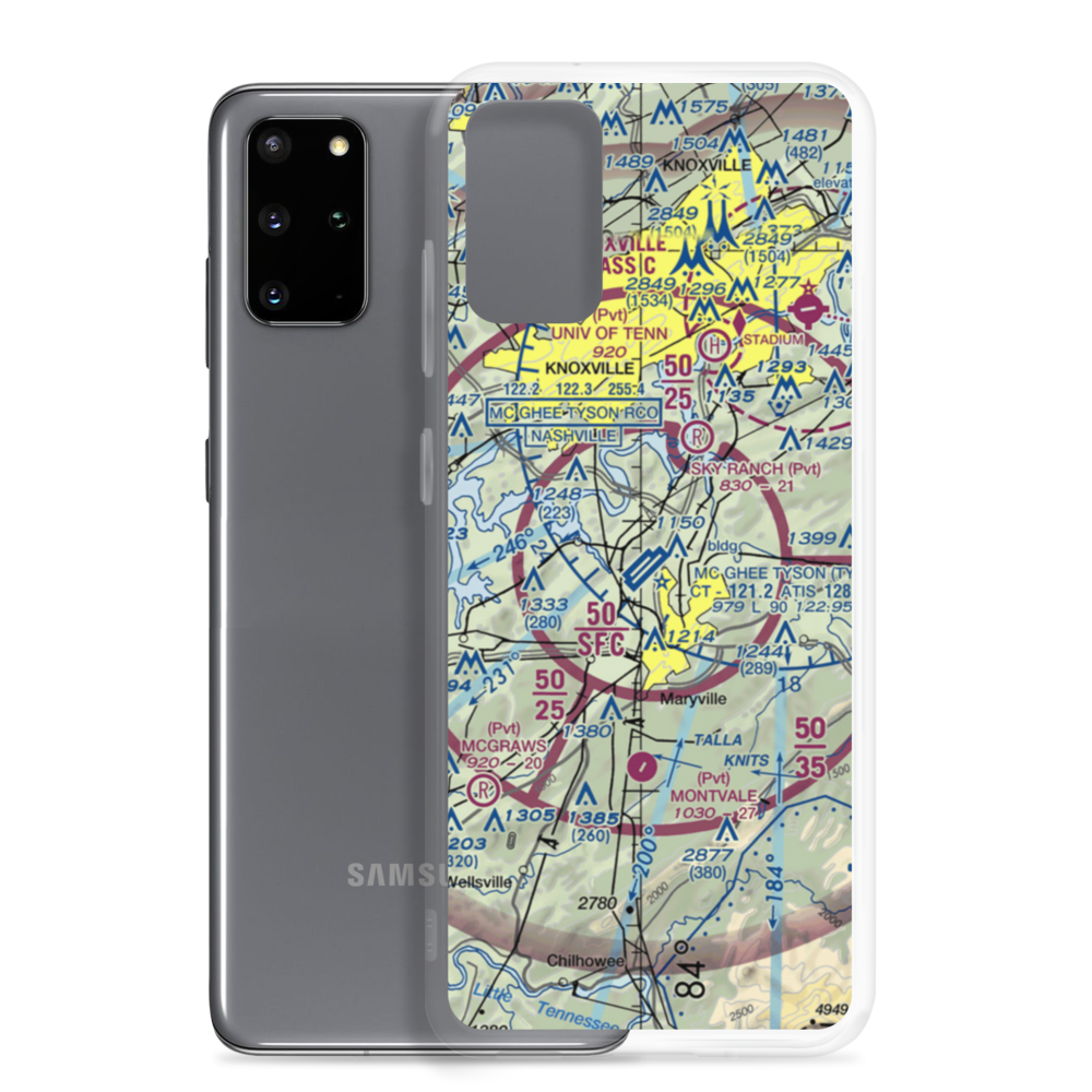 McGhee Tyson Airport (TYS) VFR Sectional Samsung Case Samsung Galaxy S20 Plus model shown