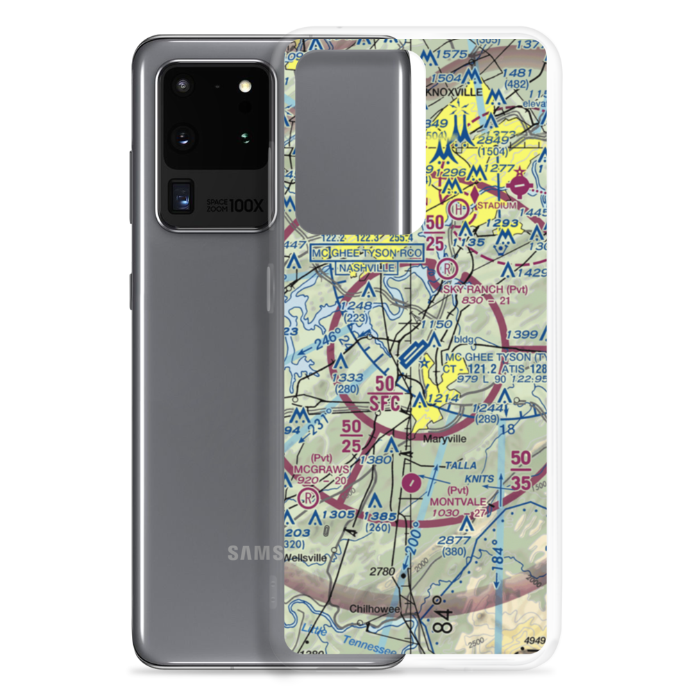 McGhee Tyson Airport (TYS) VFR Sectional Samsung Case Samsung Galaxy S20 Ultra model shown