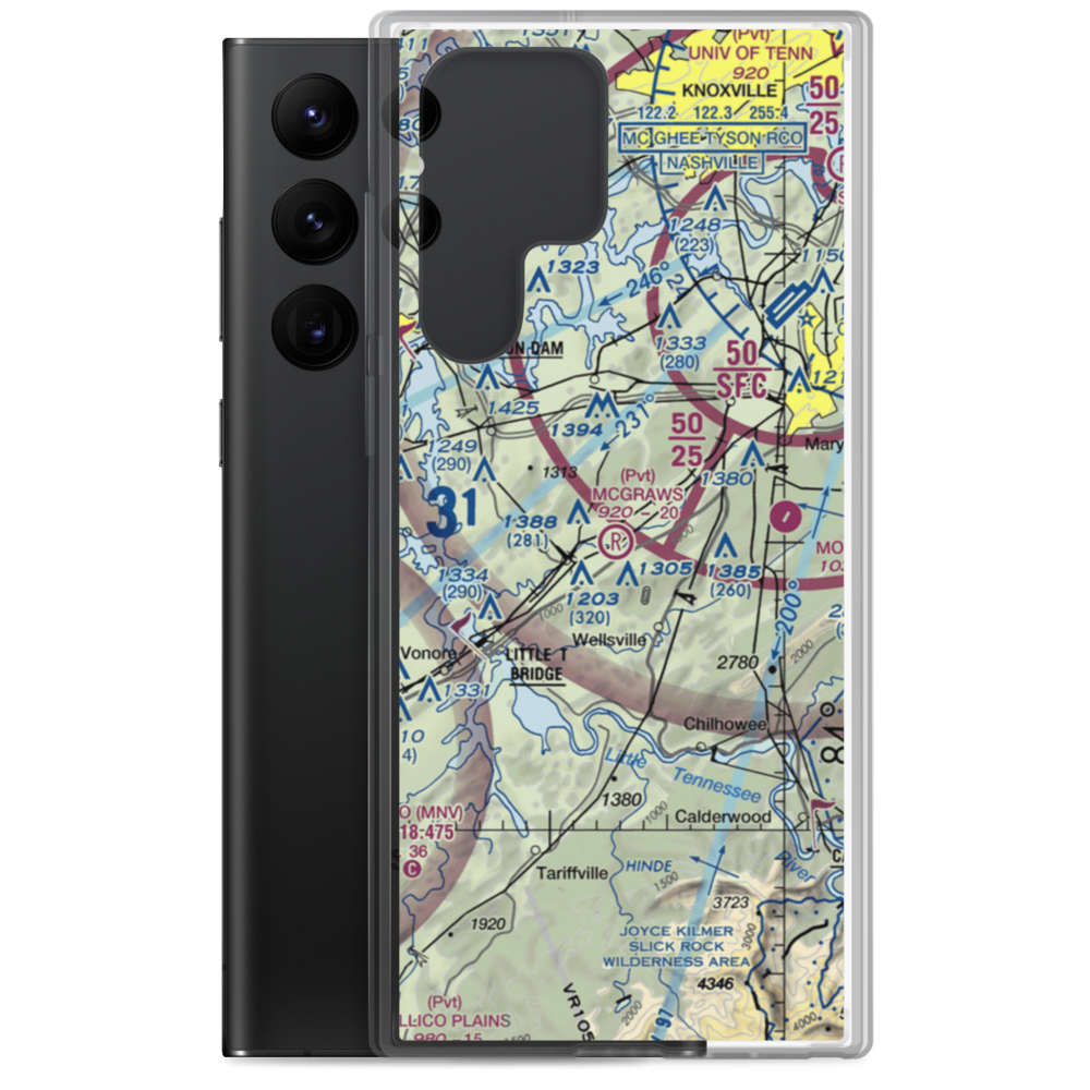 Mcgraw's Backyard Airport (5TN4) VFR Sectional Samsung Case Samsung Galaxy S22 Ultra model shown