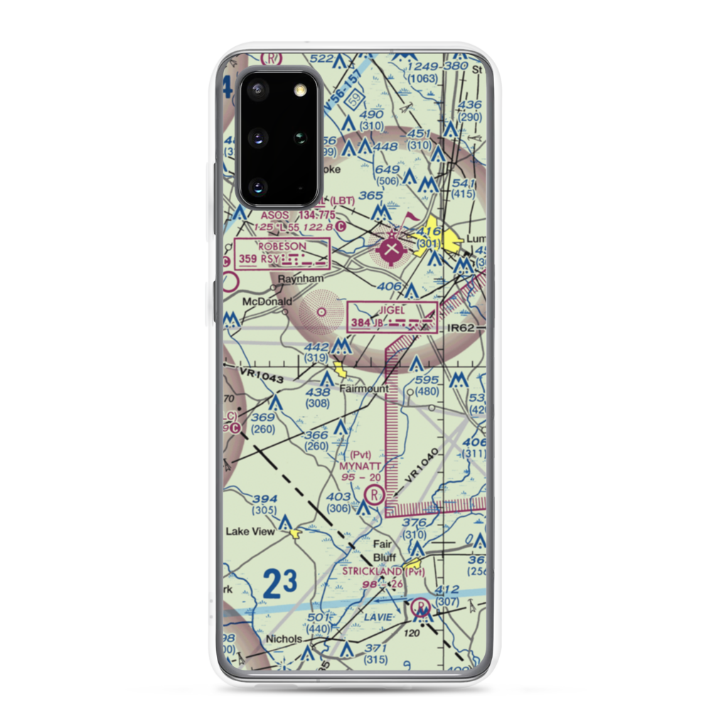 Mckee Airport (NC70) VFR Sectional Samsung Case Samsung Galaxy S20 Plus model shown