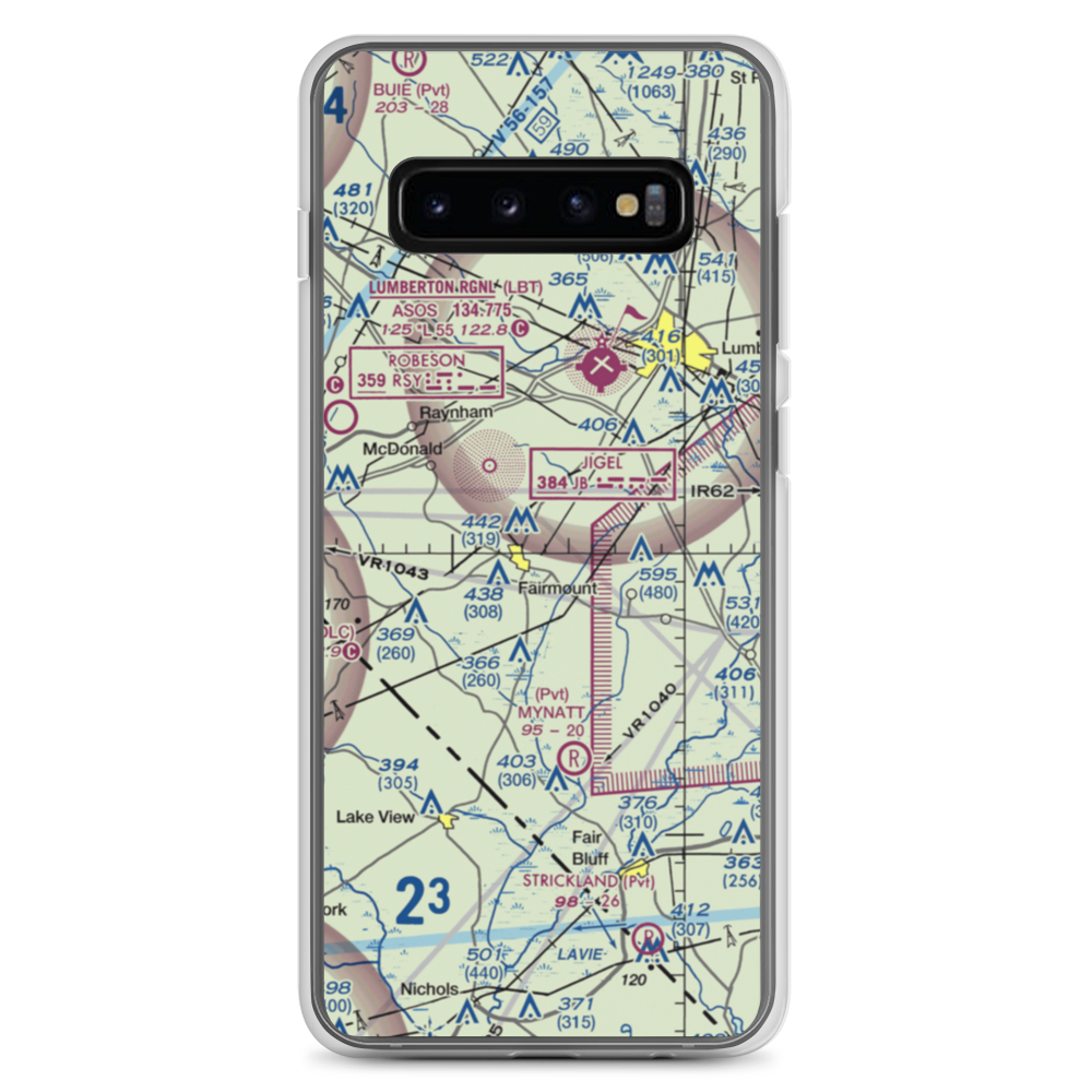 Mckee Airport (NC70) VFR Sectional Samsung Case Samsung Galaxy S10+ model shown