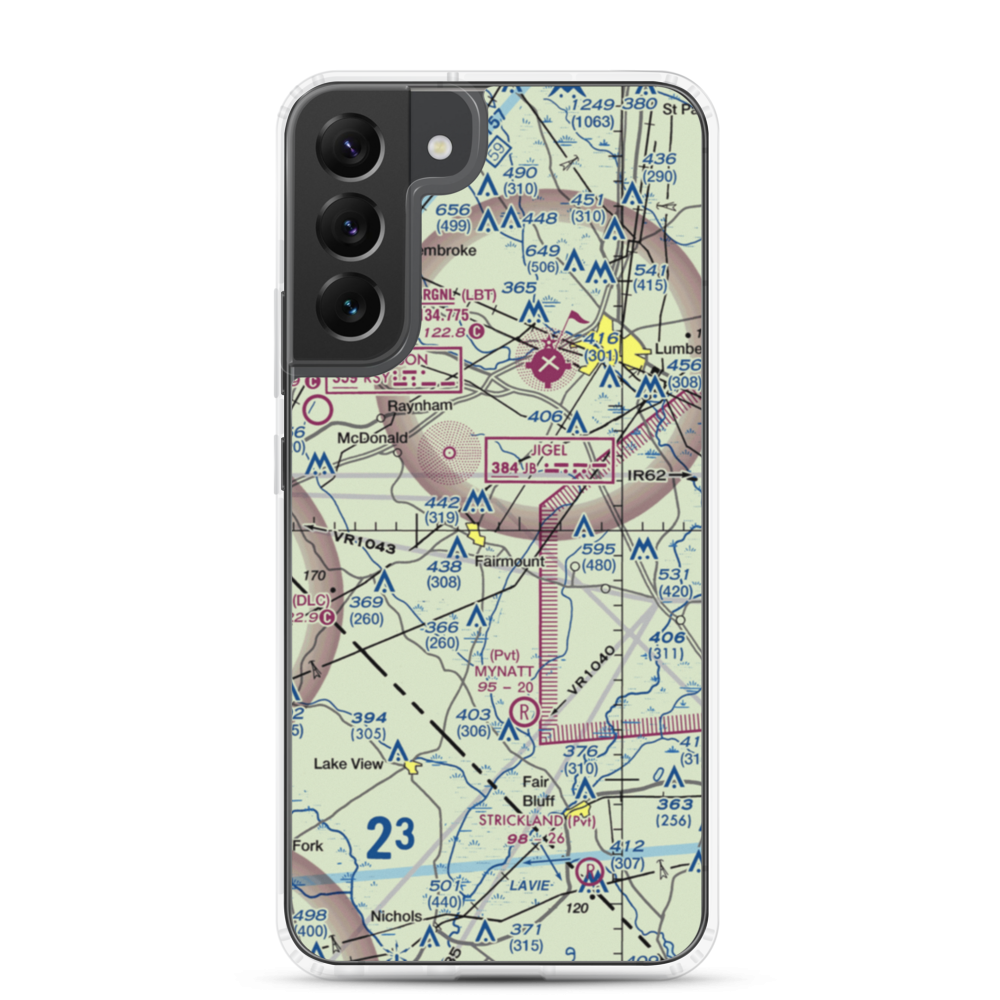 Mckee Airport (NC70) VFR Sectional Samsung Case Samsung Galaxy S22 Plus model shown
