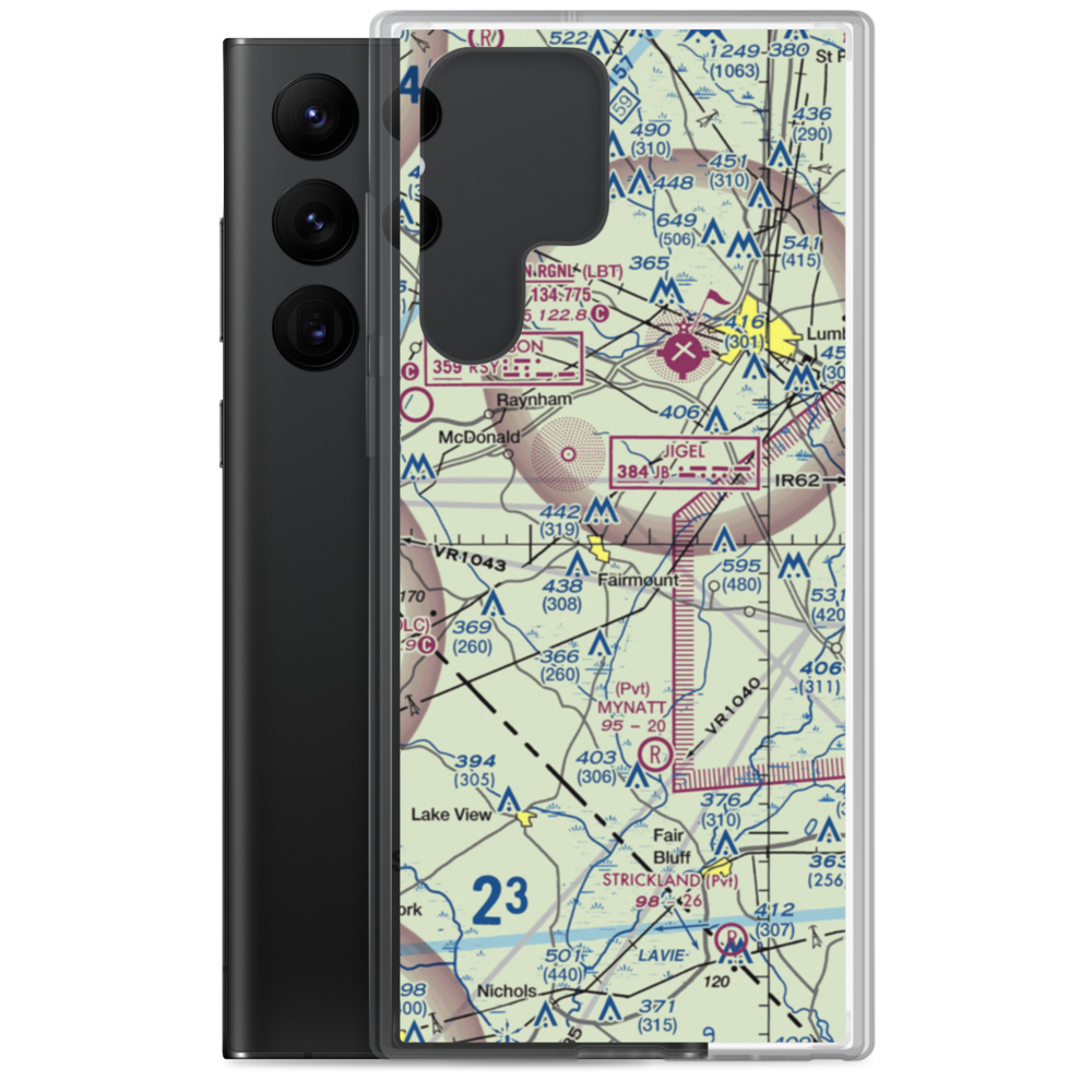 Mckee Airport (NC70) VFR Sectional Samsung Case Samsung Galaxy S22 Ultra model shown