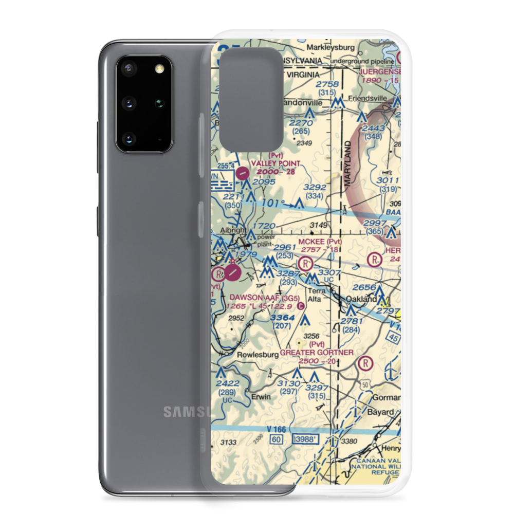 Mckee Sky Ranch Airport (WV57) VFR Sectional Samsung Case Samsung Galaxy S20 Plus model shown