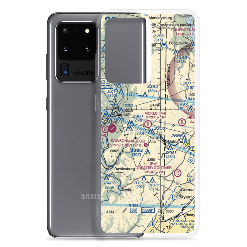 Mckee Sky Ranch Airport (WV57) VFR Sectional Samsung Case Samsung Galaxy S20 Ultra model shown