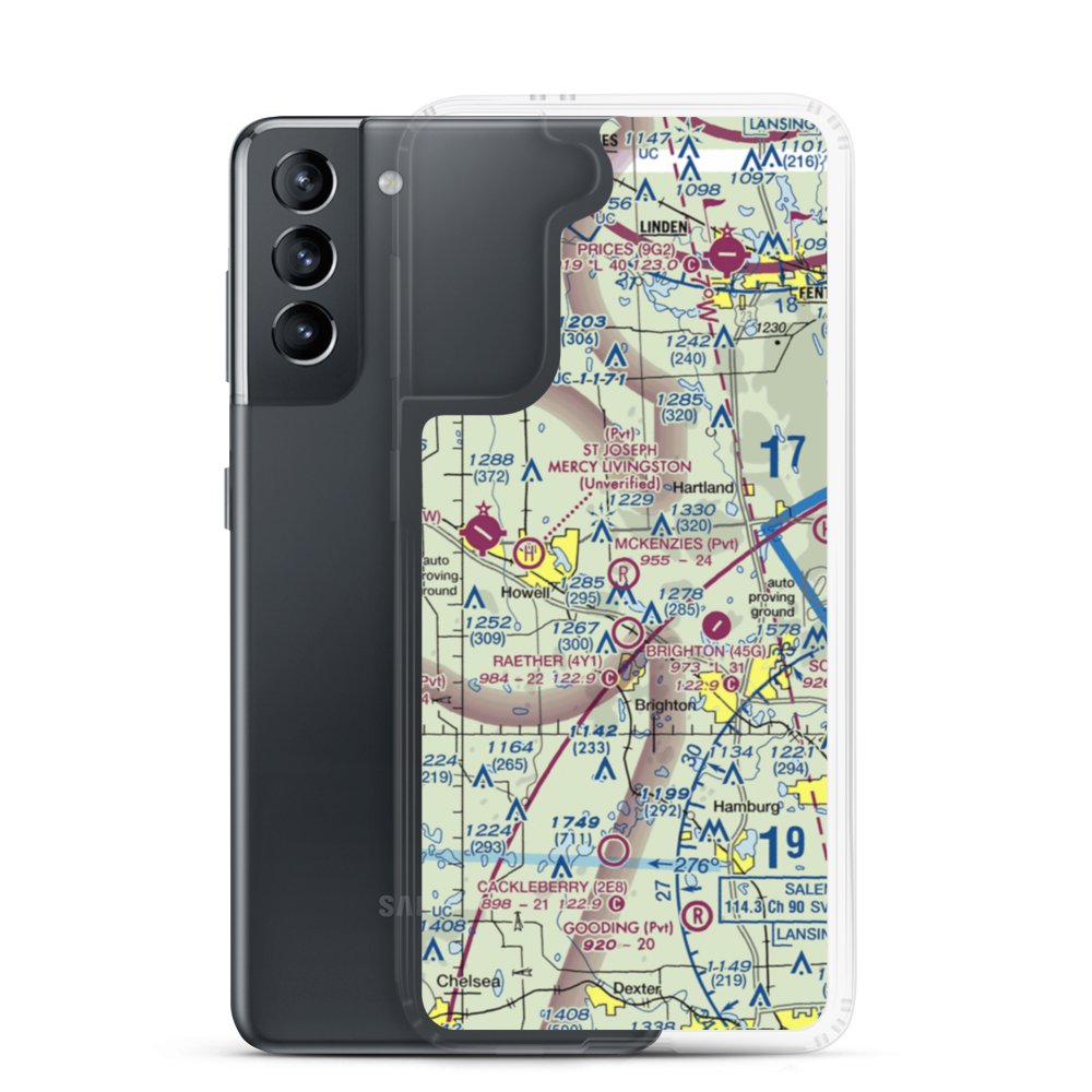 Mckenzie's Landing Airport (1MI5) VFR Sectional Samsung Case Samsung Galaxy S21 model shown