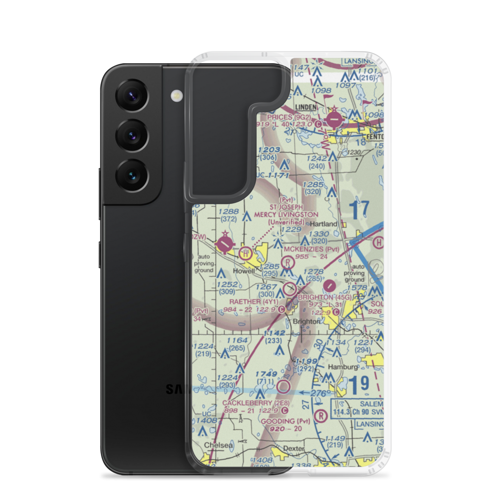 Mckenzie's Landing Airport (1MI5) VFR Sectional Samsung Case Samsung Galaxy S22 model shown