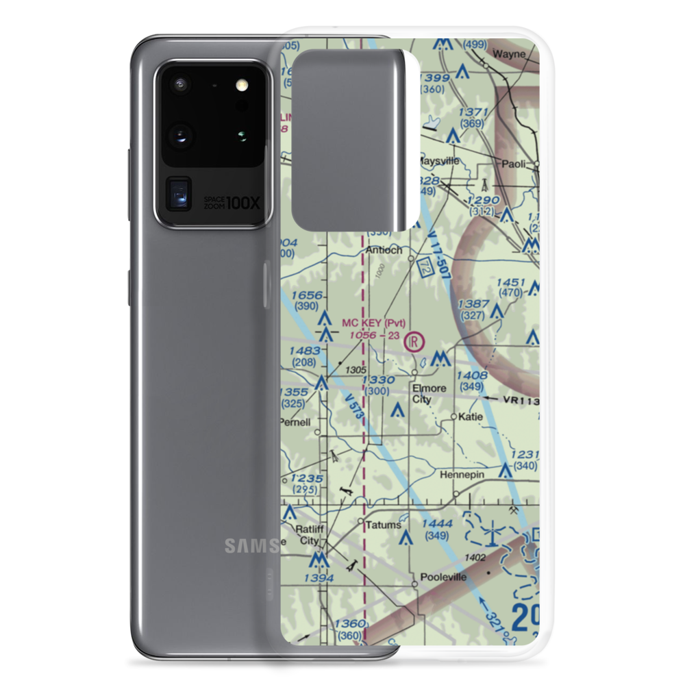 Mckey Airport (0OK1) VFR Sectional Samsung Case Samsung Galaxy S20 Ultra model shown