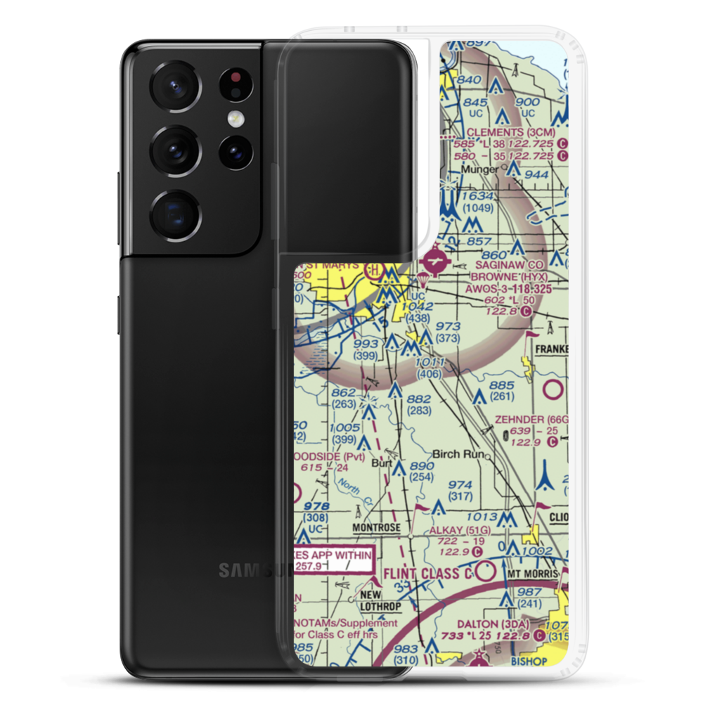 Mckimmy Field (MI23) VFR Sectional Samsung Case Samsung Galaxy S21 Ultra model shown