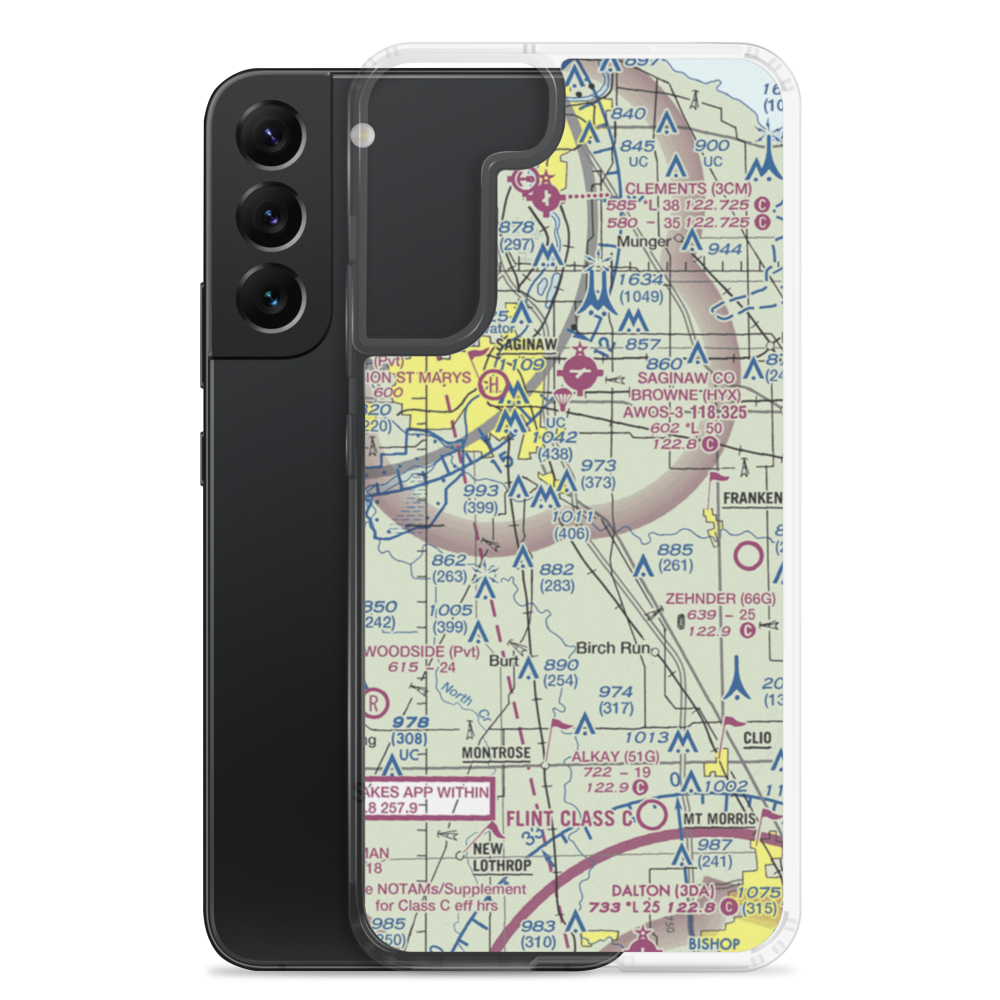 Mckimmy Field (MI23) VFR Sectional Samsung Case Samsung Galaxy S22 Plus model shown