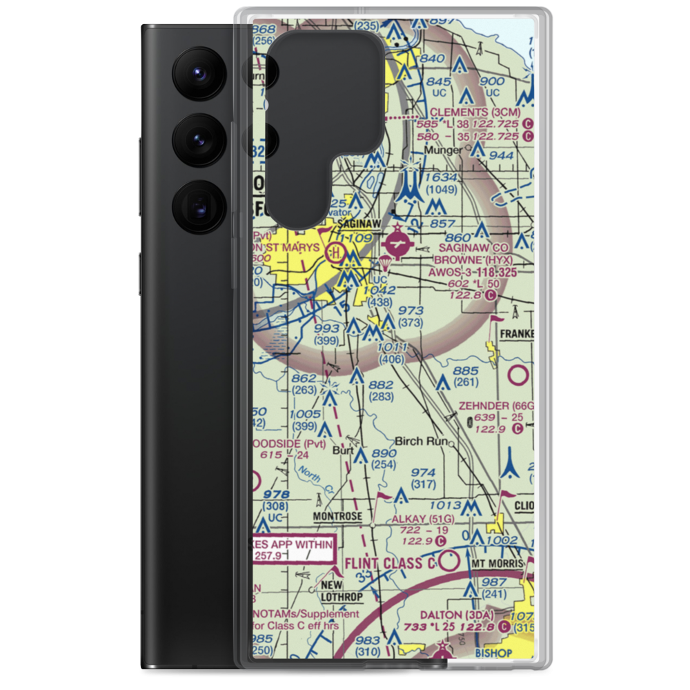 Mckimmy Field (MI23) VFR Sectional Samsung Case Samsung Galaxy S22 Ultra model shown
