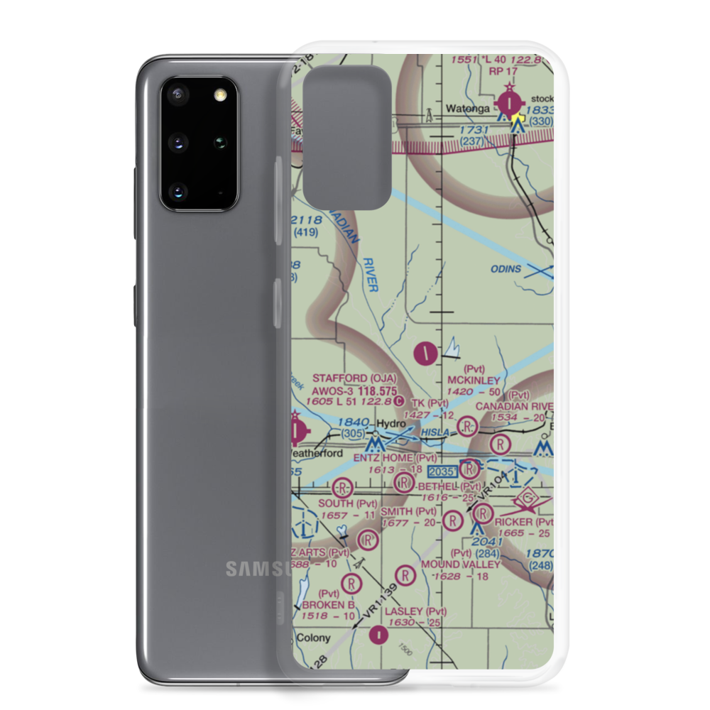 Mckinley Ranch Airport (0OK3) VFR Sectional Samsung Case Samsung Galaxy S20 Plus model shown