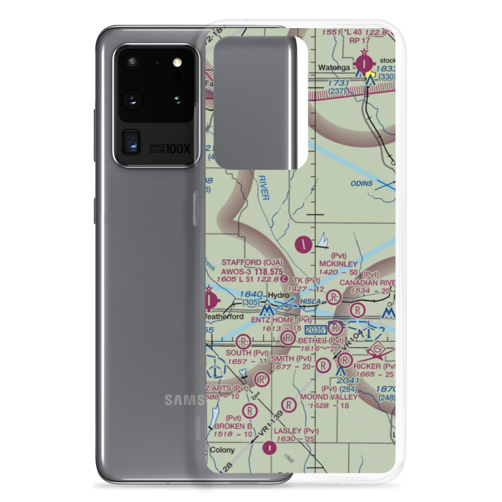 Mckinley Ranch Airport (0OK3) VFR Sectional Samsung Case Samsung Galaxy S20 Ultra model shown