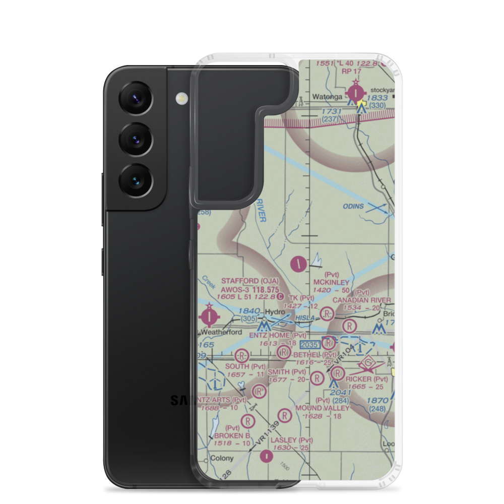 Mckinley Ranch Airport (0OK3) VFR Sectional Samsung Case Samsung Galaxy S22 model shown